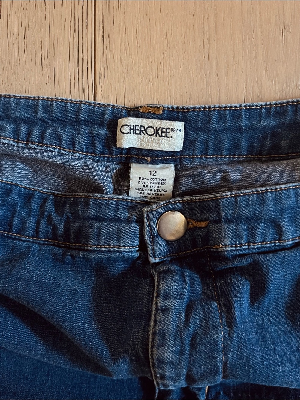 90s Y2K Vintage Cherokee Denim Cargo Pocket Midi Skirt - Picture 6 of 6